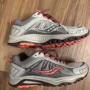 Saucony Womens Excursion TR 9 S15249-1 Gray/Pink Running Shoes Sneakers Size 7.5